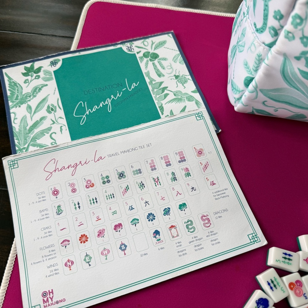 Oh My Mahjong Palm Beach Mahjong Travel Set - Used - Picture 3 of 15